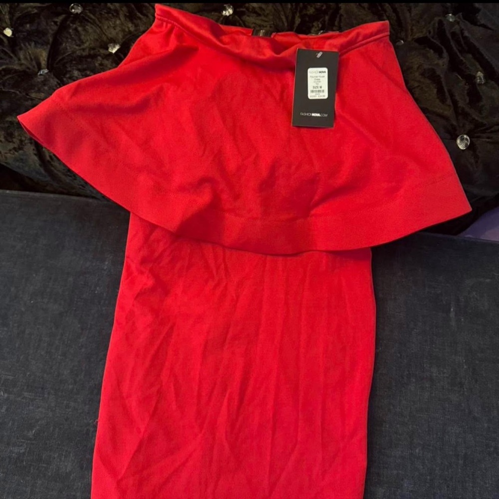 Red tube dress with Tag